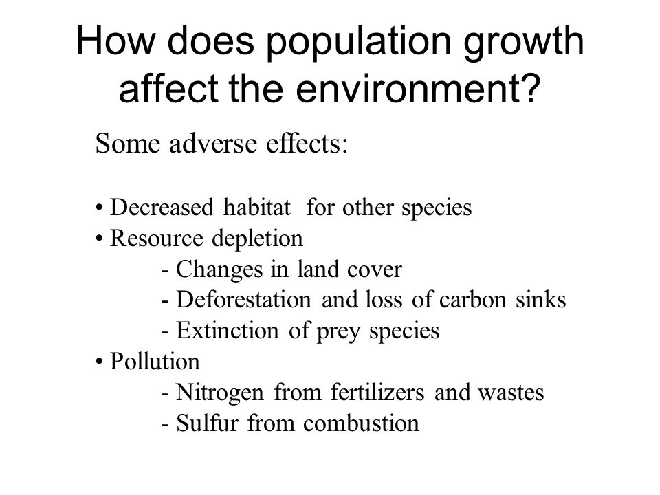 What is the impact of Population on Environment and Economic Development?